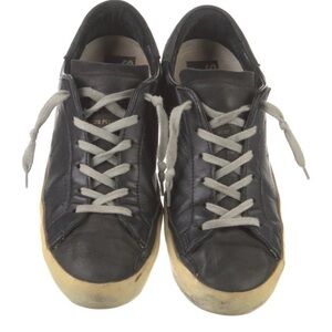 Golden Goose Black and Cream Women's Sneakers